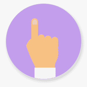 Icon Hand mit ausgestrecktem Finger