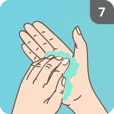 Hände desinfizieren Schritt 7