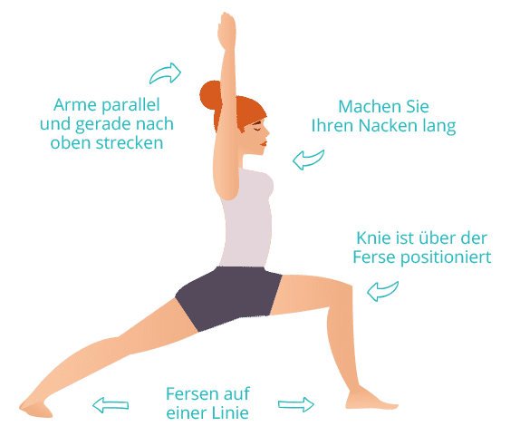 Heldenposition im Yoga