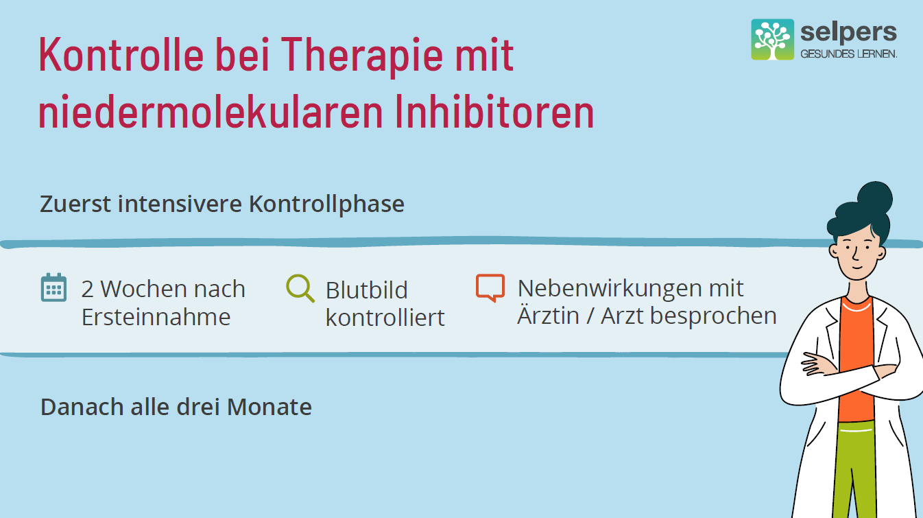 Kontrolltermine bei Therapie mit niedermolekularen Inhibitoren - Behandlung von Morbus Waldenström