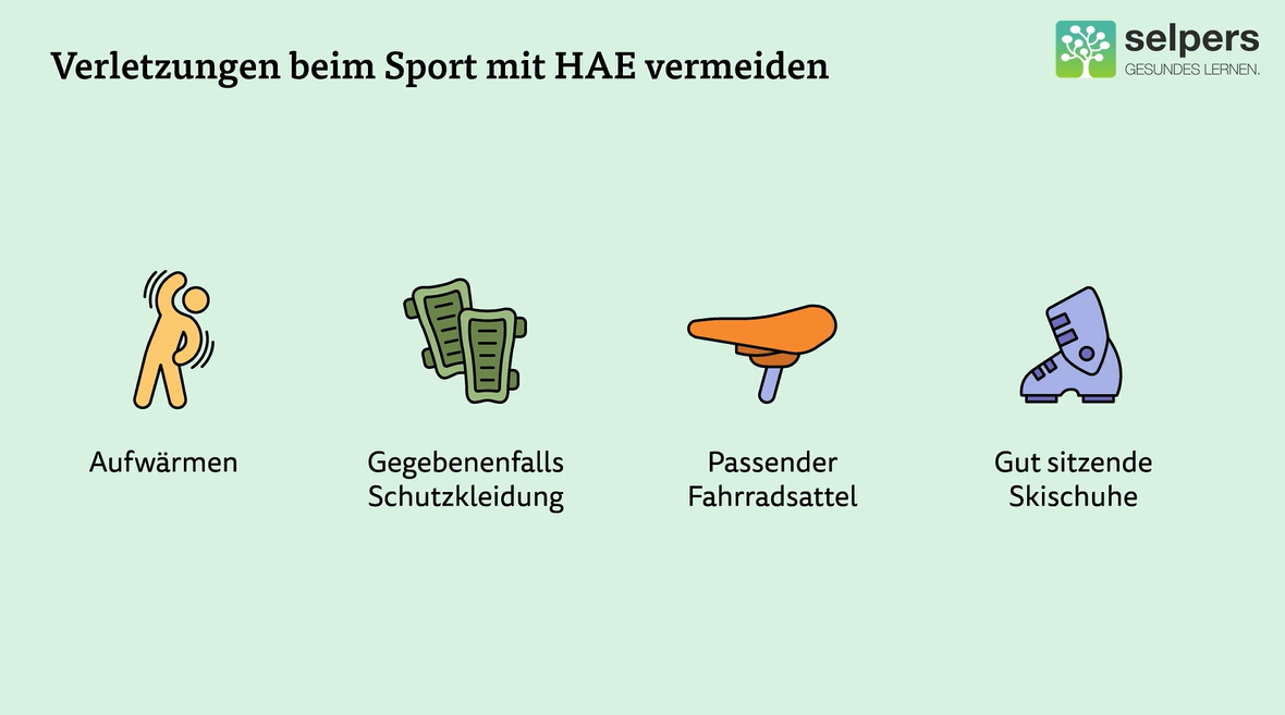 Verletzungen beim Sport mit hereditärem Angioödem durch folgende Punkte vermeiden